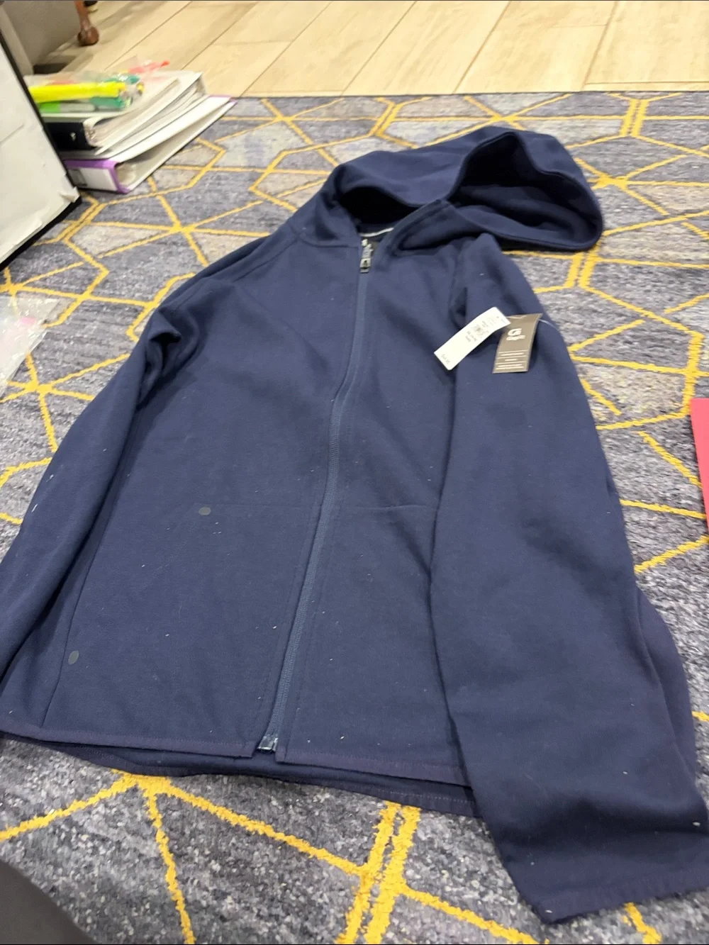 GAP Navy Zip-Up Hooded Sweatshirt for Kids Size Boys XXL Husky